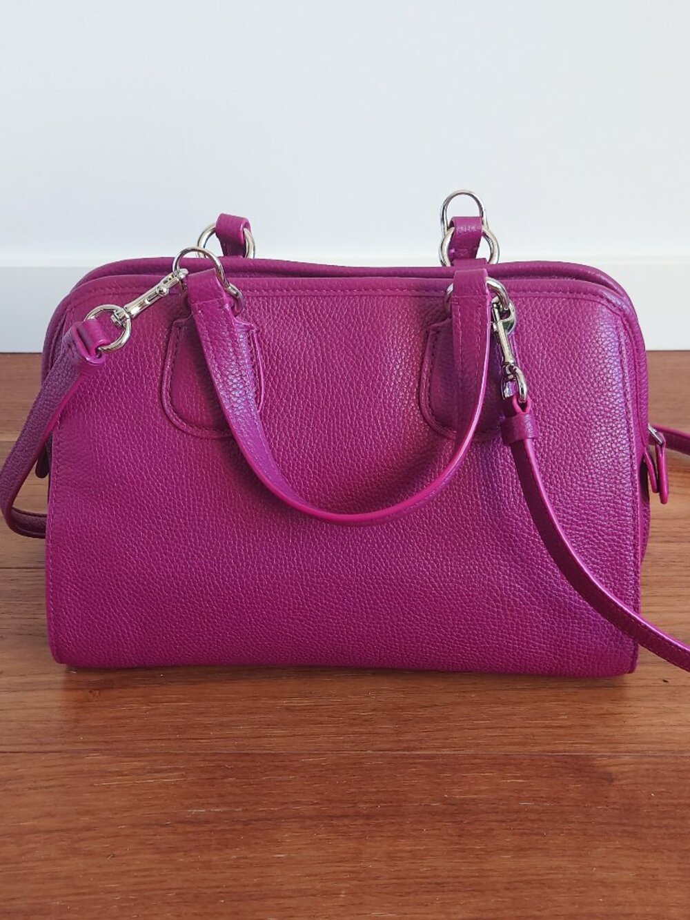 Coach Genuine Leather Purple Mini Nolita Satchel - Picture 6 of 11